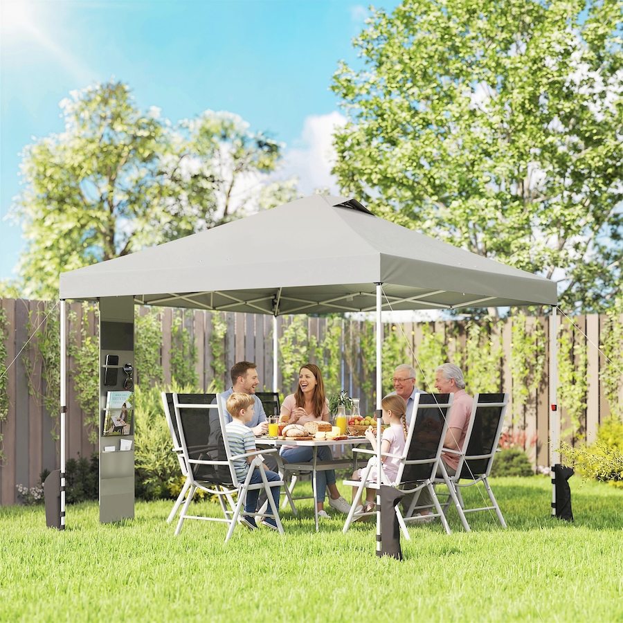 Image 980743_ALTMORE10.jpg, Product 980-743 / Price $129.99, Outsunny 9.6 x 9.6 ft Pop Up Canopy Tent with Pockets, 1-Button Push from Outsunny on TSC.ca's Home & Garden department
