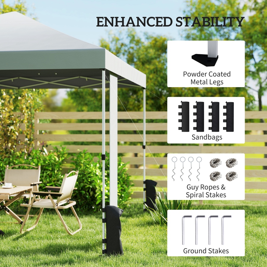 Image 980743_ALTMORE14.jpg, Product 980-743 / Price $129.99, Outsunny 9.6 x 9.6 ft Pop Up Canopy Tent with Pockets, 1-Button Push from Outsunny on TSC.ca's Home & Garden department