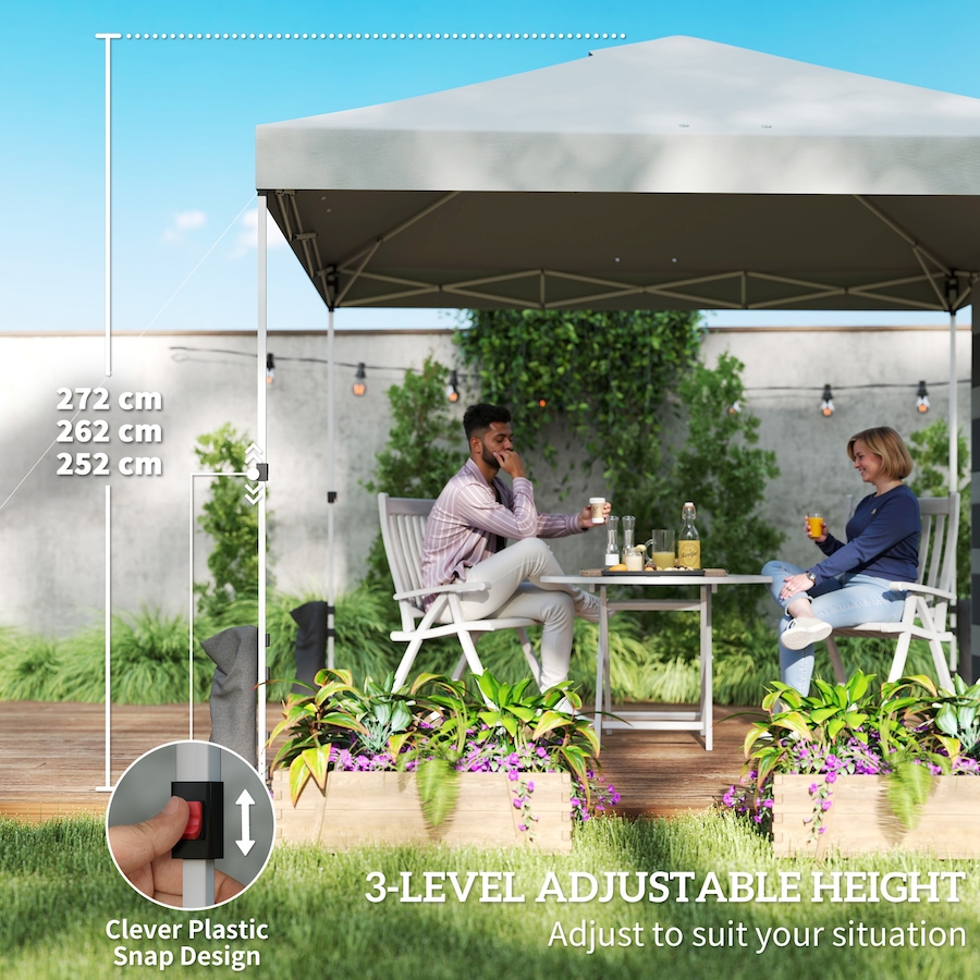 Image 980743_ALTMORE15.jpg, Product 980-743 / Price $129.99, Outsunny 9.6 x 9.6 ft Pop Up Canopy Tent with Pockets, 1-Button Push from Outsunny on TSC.ca's Home & Garden department