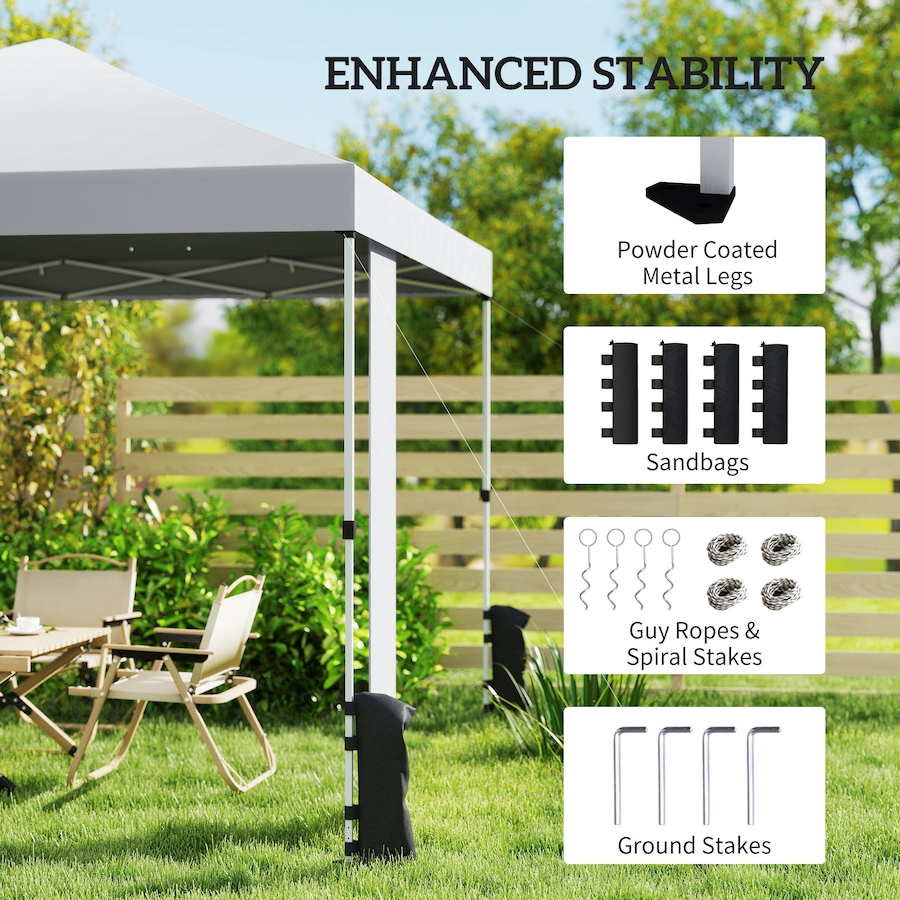 Image 980743_ALTMORE6.jpg, Product 980-743 / Price $129.99, Outsunny 9.6 x 9.6 ft Pop Up Canopy Tent with Pockets, 1-Button Push from Outsunny on TSC.ca's Home & Garden department
