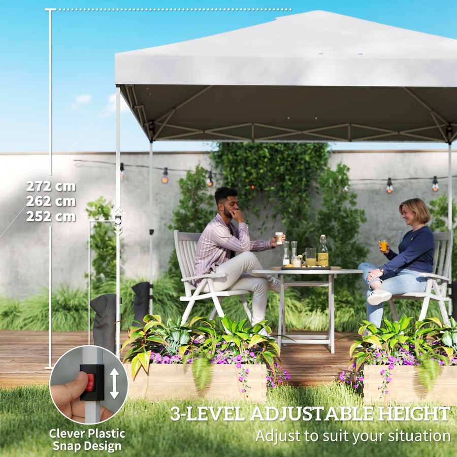 Image 980743_ALTMORE7.jpg, Product 980-743 / Price $129.99, Outsunny 9.6 x 9.6 ft Pop Up Canopy Tent with Pockets, 1-Button Push from Outsunny on TSC.ca's Home & Garden department