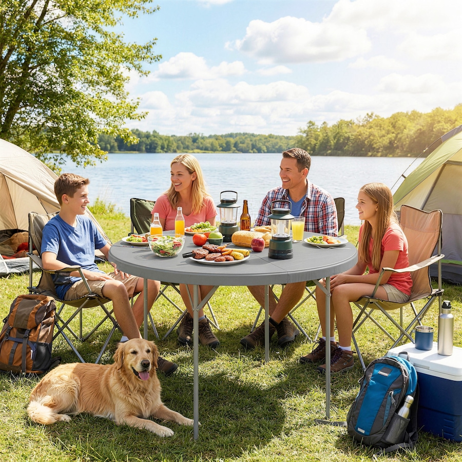 Image 980745_ALTMORE1.jpg, Product 980-745 / Price $129.99, Outsunny 4ft Folding Picnic Table with Anti-Slip Foot Pads from Outsunny on TSC.ca's Health & Fitness department