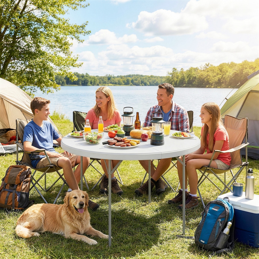 Image 980745_ALTMORE10.jpg, Product 980-745 / Price $129.99, Outsunny 4ft Folding Picnic Table with Anti-Slip Foot Pads from Outsunny on TSC.ca's Health & Fitness department