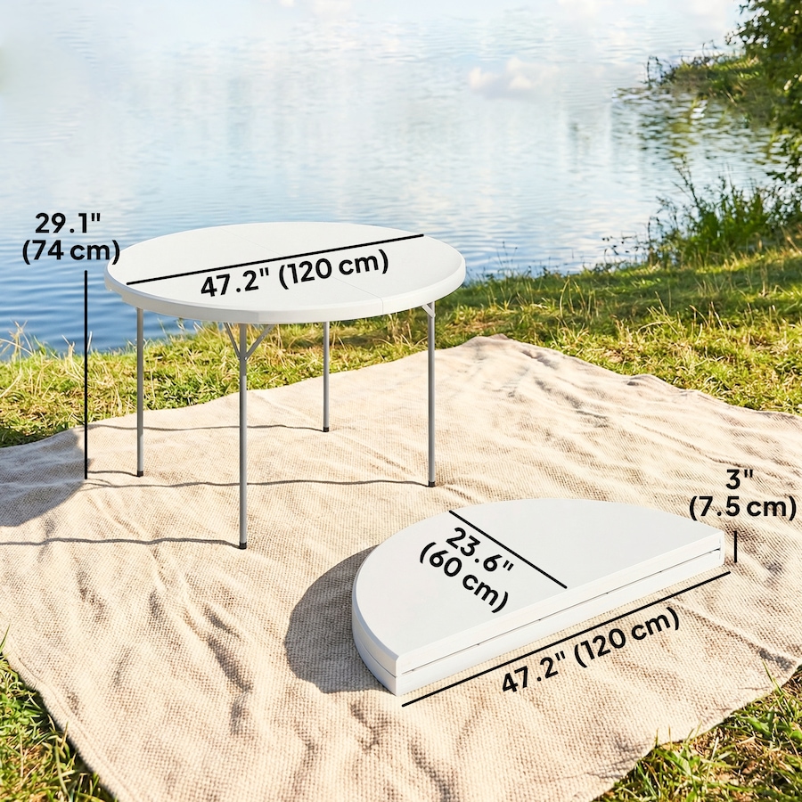 Image 980745_ALTMORE11.jpg, Product 980-745 / Price $129.99, Outsunny 4ft Folding Picnic Table with Anti-Slip Foot Pads from Outsunny on TSC.ca's Health & Fitness department