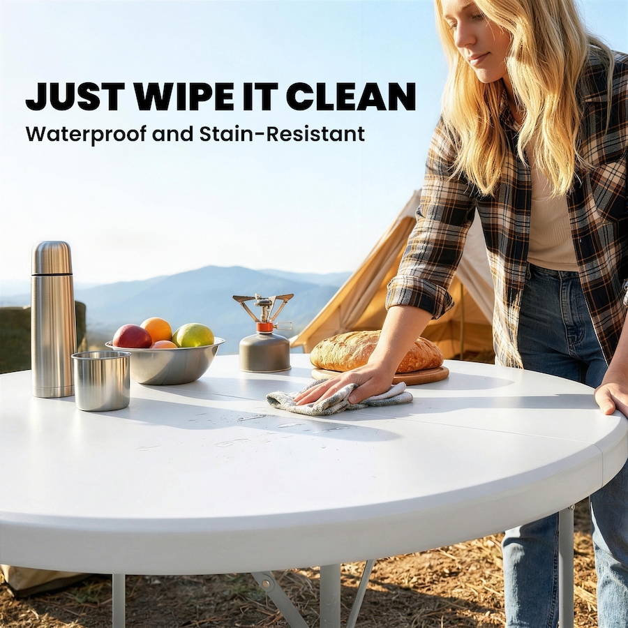 Image 980745_ALTMORE14.jpg, Product 980-745 / Price $129.99, Outsunny 4ft Folding Picnic Table with Anti-Slip Foot Pads from Outsunny on TSC.ca's Health & Fitness department