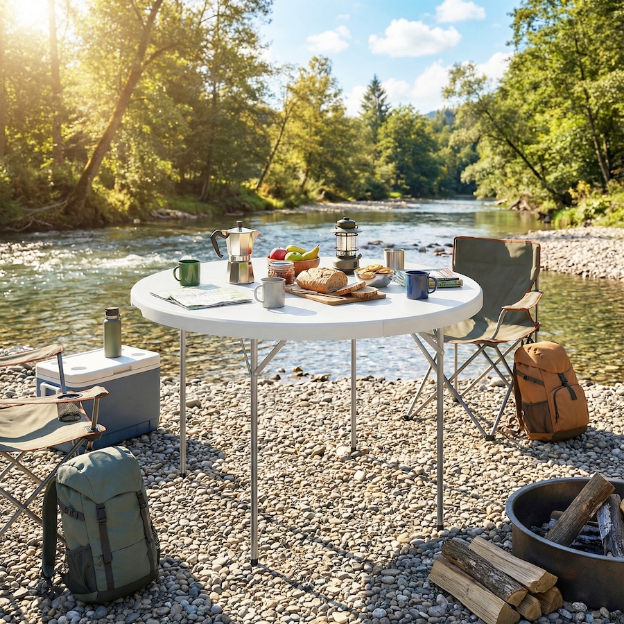 Image 980745_ALTMORE16.jpg, Product 980-745 / Price $129.99, Outsunny 4ft Folding Picnic Table with Anti-Slip Foot Pads from Outsunny on TSC.ca's Health & Fitness department