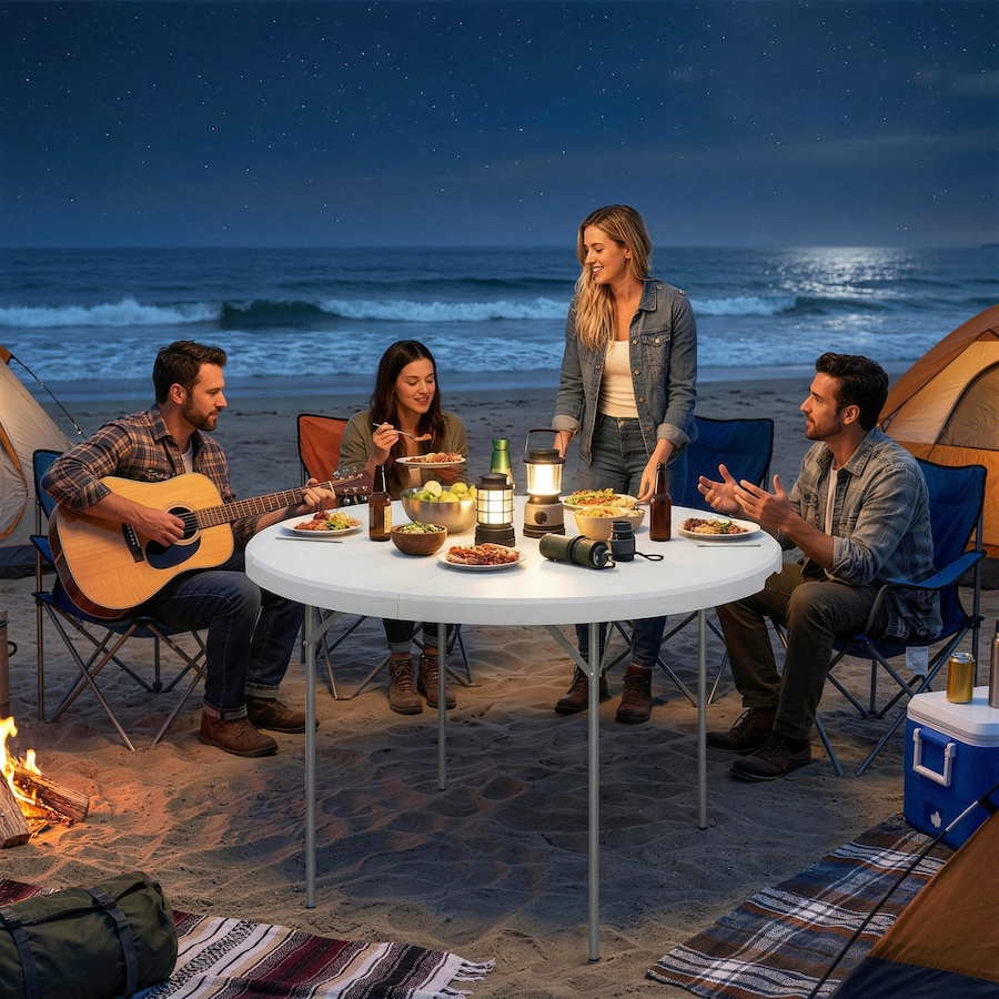 Image 980745_ALTMORE17.jpg, Product 980-745 / Price $129.99, Outsunny 4ft Folding Picnic Table with Anti-Slip Foot Pads from Outsunny on TSC.ca's Health & Fitness department