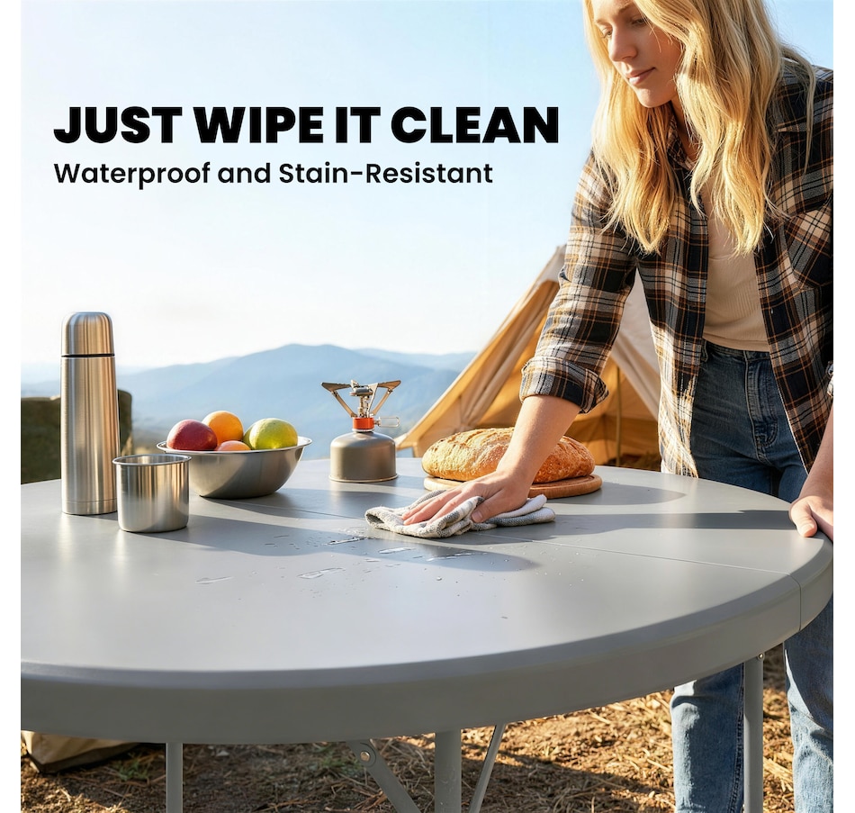 Image 980745_ALTMORE5.jpg, Product 980-745 / Price $119.99, Outsunny 4ft Folding Picnic Table with Anti-Slip Foot Pads from Outsunny on TSC.ca's Health & Fitness department