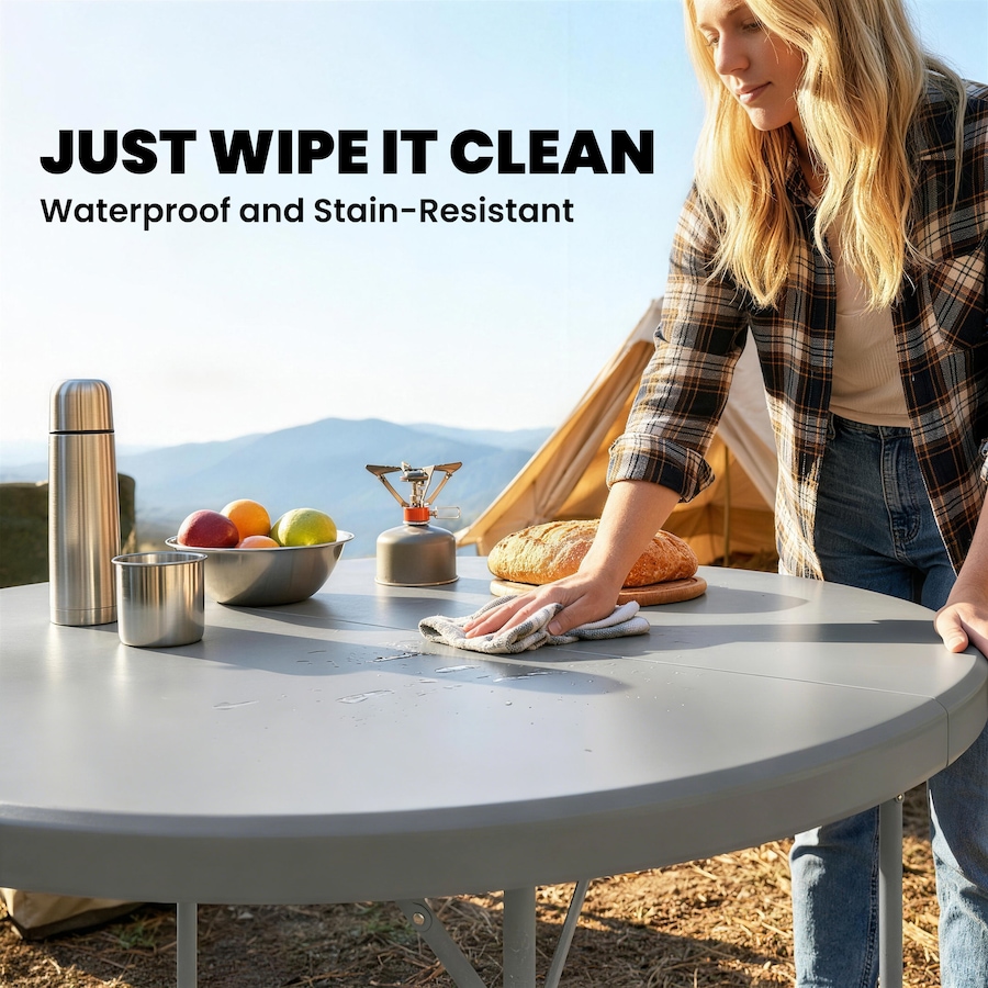 Image 980745_ALTMORE5.jpg, Product 980-745 / Price $129.99, Outsunny 4ft Folding Picnic Table with Anti-Slip Foot Pads from Outsunny on TSC.ca's Health & Fitness department
