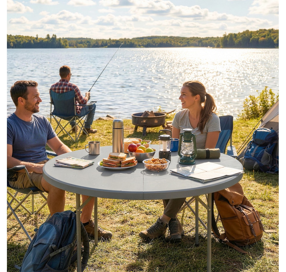 Image 980745_ALTMORE6.jpg, Product 980-745 / Price $119.99, Outsunny 4ft Folding Picnic Table with Anti-Slip Foot Pads from Outsunny on TSC.ca's Health & Fitness department