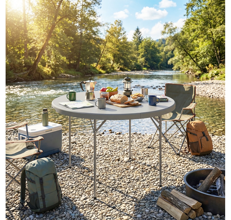 Image 980745_ALTMORE7.jpg, Product 980-745 / Price $119.99, Outsunny 4ft Folding Picnic Table with Anti-Slip Foot Pads from Outsunny on TSC.ca's Health & Fitness department