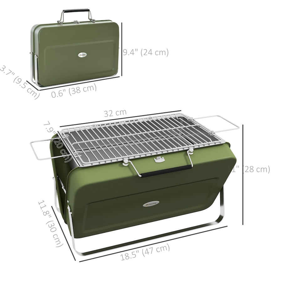Image 980776_ALTMORE11.jpg, Product 980-776 / Price $59.99, Outsunny Portable Mini Charcoal Barbecue Grill, Folding Tabletop BBQ Grill from Outsunny on TSC.ca's department
