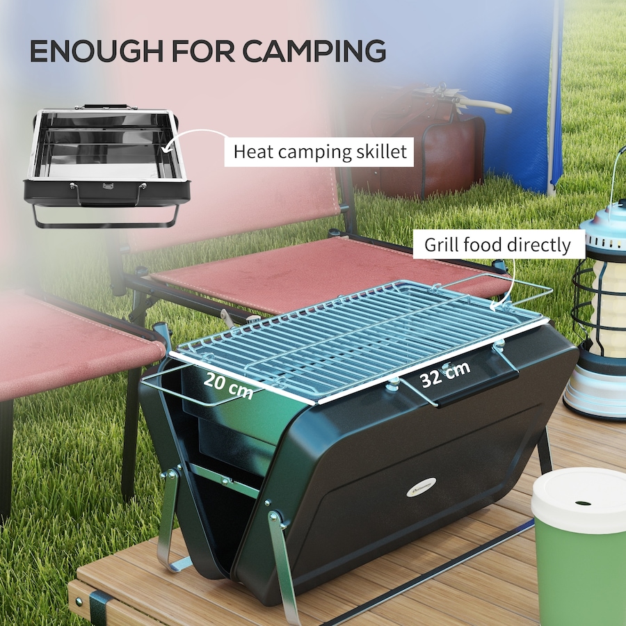 Image 980776_ALTMORE14.jpg, Product 980-776 / Price $59.99, Outsunny Portable Mini Charcoal Barbecue Grill, Folding Tabletop BBQ Grill from Outsunny on TSC.ca's department