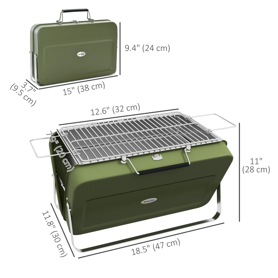 Image 980776_ALTMORE2.jpg, Product 980-776 / Price $59.99, Outsunny Portable Mini Charcoal Barbecue Grill, Folding Tabletop BBQ Grill from Outsunny on TSC.ca's department