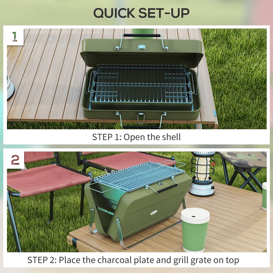 Image 980776_ALTMORE4.jpg, Product 980-776 / Price $59.99, Outsunny Portable Mini Charcoal Barbecue Grill, Folding Tabletop BBQ Grill from Outsunny on TSC.ca's department
