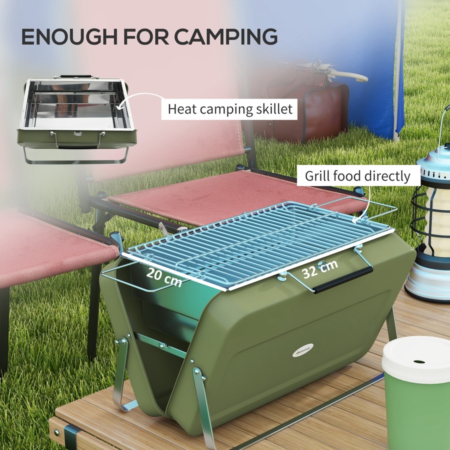 Image 980776_ALTMORE5.jpg, Product 980-776 / Price $59.99, Outsunny Portable Mini Charcoal Barbecue Grill, Folding Tabletop BBQ Grill from Outsunny on TSC.ca's department