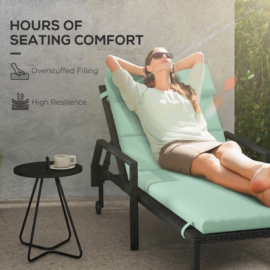 Image 980779_ALTMORE3.jpg, Product 980-779 / Price $92.99, Outsunny Outdoor Lounge Chair Cushion with Back Ties, Green from Outsunny on TSC.ca's Home & Garden department