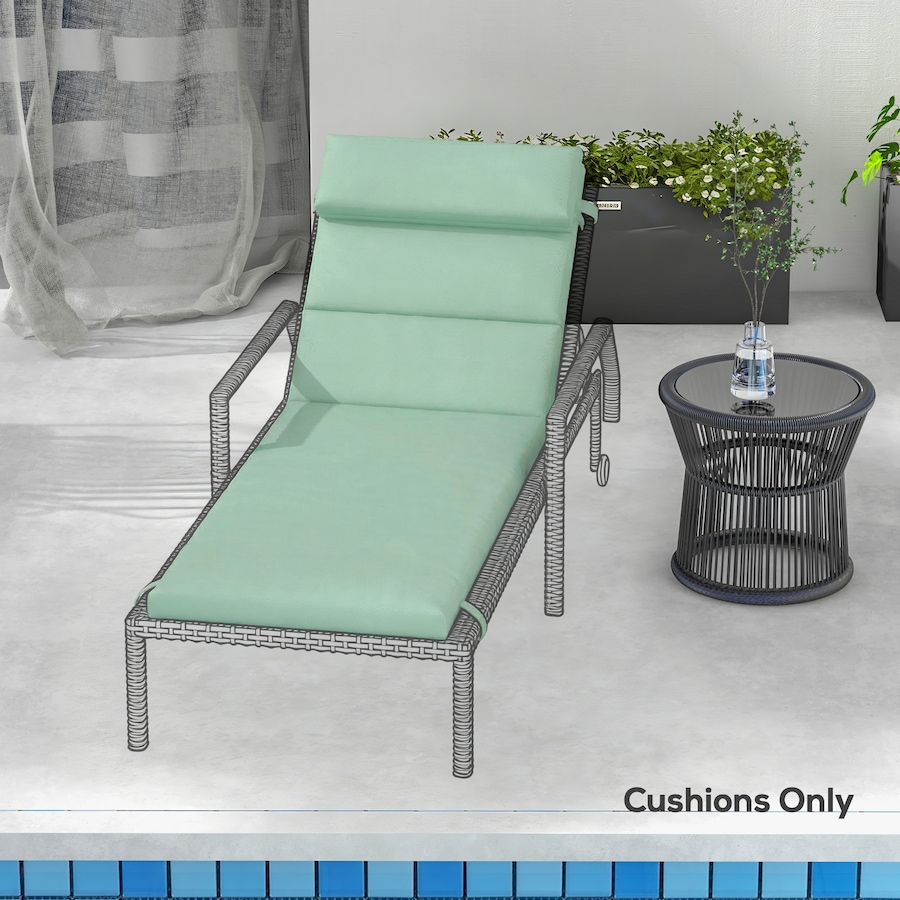 Image 980779_ALTMORE6.jpg, Product 980-779 / Price $92.99, Outsunny Outdoor Lounge Chair Cushion with Back Ties, Green from Outsunny on TSC.ca's Home & Garden department