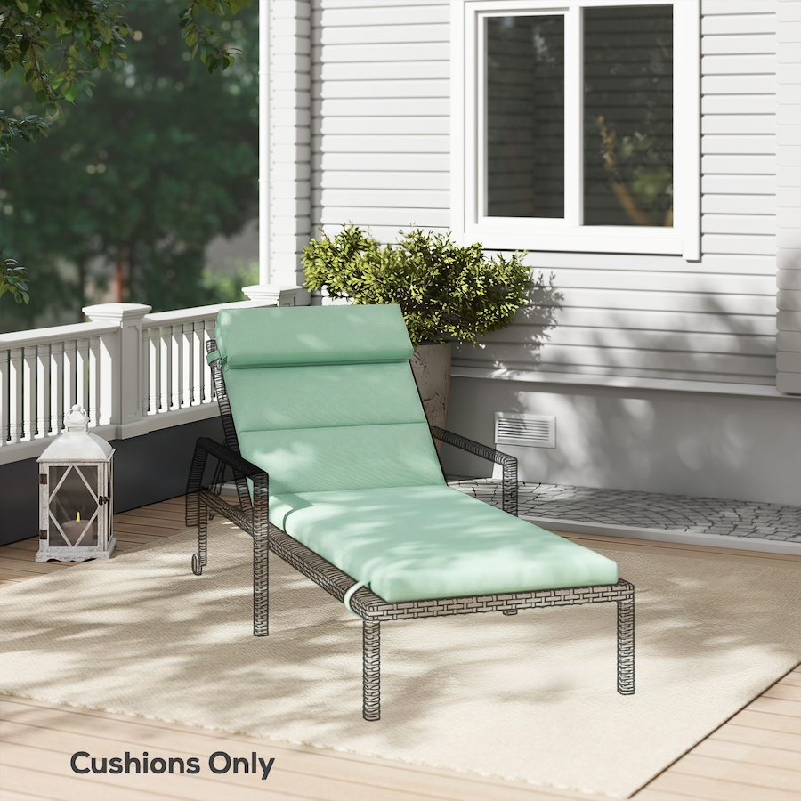 Image 980779_ALTMORE7.jpg, Product 980-779 / Price $92.99, Outsunny Outdoor Lounge Chair Cushion with Back Ties, Green from Outsunny on TSC.ca's Home & Garden department