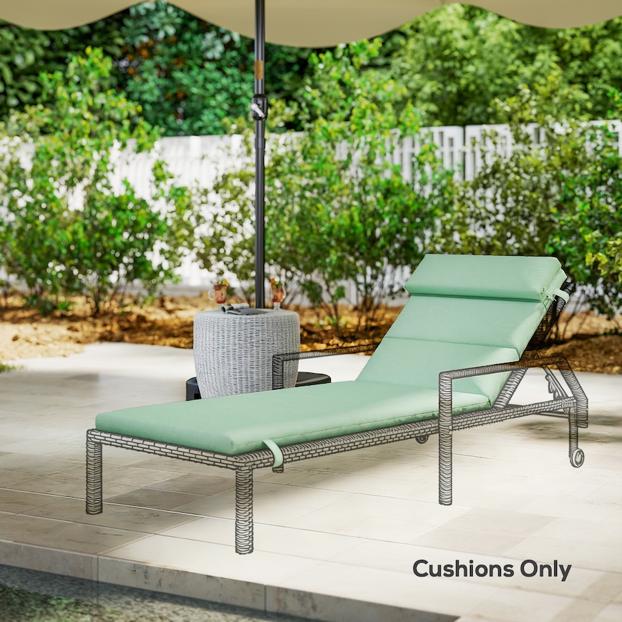 Image 980779_ALTMORE8.jpg, Product 980-779 / Price $92.99, Outsunny Outdoor Lounge Chair Cushion with Back Ties, Green from Outsunny on TSC.ca's Home & Garden department