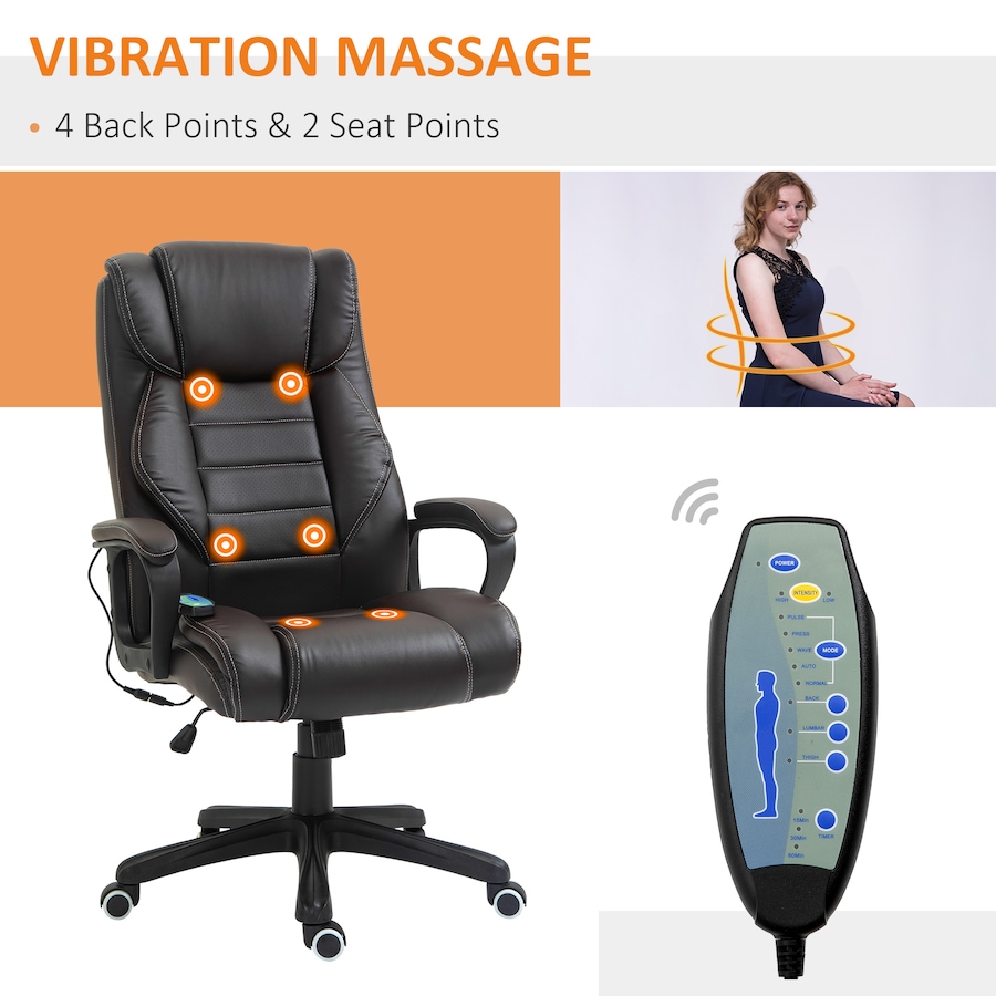 Image 980784_ALTMORE12.jpg, Product 980-784 / Price $176.99 - $179.99, Vinsetto High Back 6 Points Vibration Massage Executive Office Chair from Vinsetto on TSC.ca's Home & Garden department