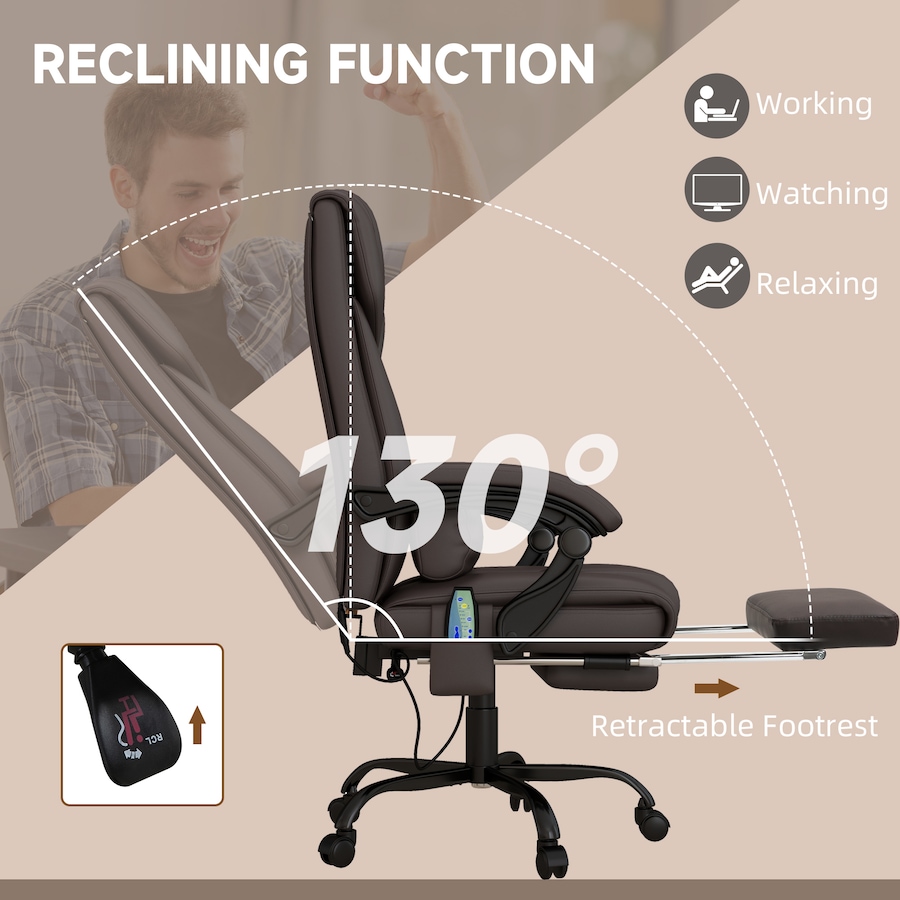 Image 980785_ALTMORE14.jpg, Product 980-785 / Price $194.99, Vinsetto Massage Office Chair with 6 Vibration Points, Executive Office Chair from Vinsetto on TSC.ca's Home & Garden department