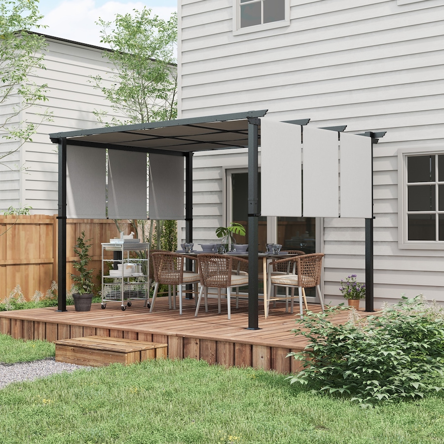 Image 980794_ALTMORE1.jpg, Product 980-794 / Price $279.99, Outsunny 10' x 12' Metal Pergola with Retractable Canopy for Patio, Deck from Outsunny on TSC.ca's Home & Garden department