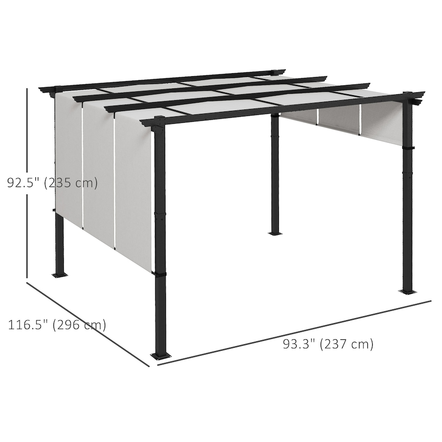 Image 980794_ALTMORE2.jpg, Product 980-794 / Price $279.99, Outsunny 10' x 12' Metal Pergola with Retractable Canopy for Patio, Deck from Outsunny on TSC.ca's Home & Garden department