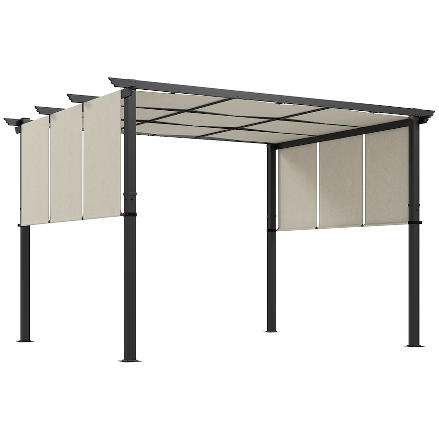 Image 980797.jpg, Product 980-797 / Price $319.99, Outsunny 10' x 12' Metal Pergola with Retractable Canopy for Patio, Deck from Outsunny on TSC.ca's Home & Garden department