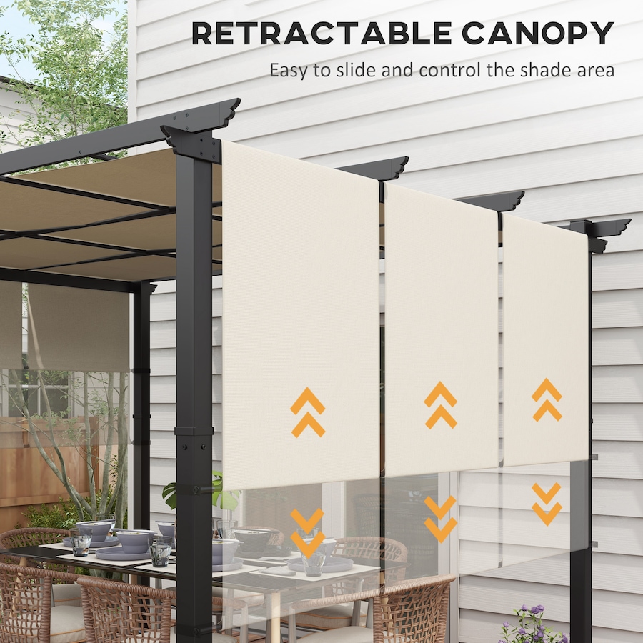 Image 980797_ALTMORE3.jpg, Product 980-797 / Price $319.99, Outsunny 10' x 12' Metal Pergola with Retractable Canopy for Patio, Deck from Outsunny on TSC.ca's Home & Garden department