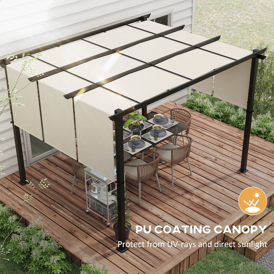 Image 980797_ALTMORE4.jpg, Product 980-797 / Price $319.99, Outsunny 10' x 12' Metal Pergola with Retractable Canopy for Patio, Deck from Outsunny on TSC.ca's Home & Garden department