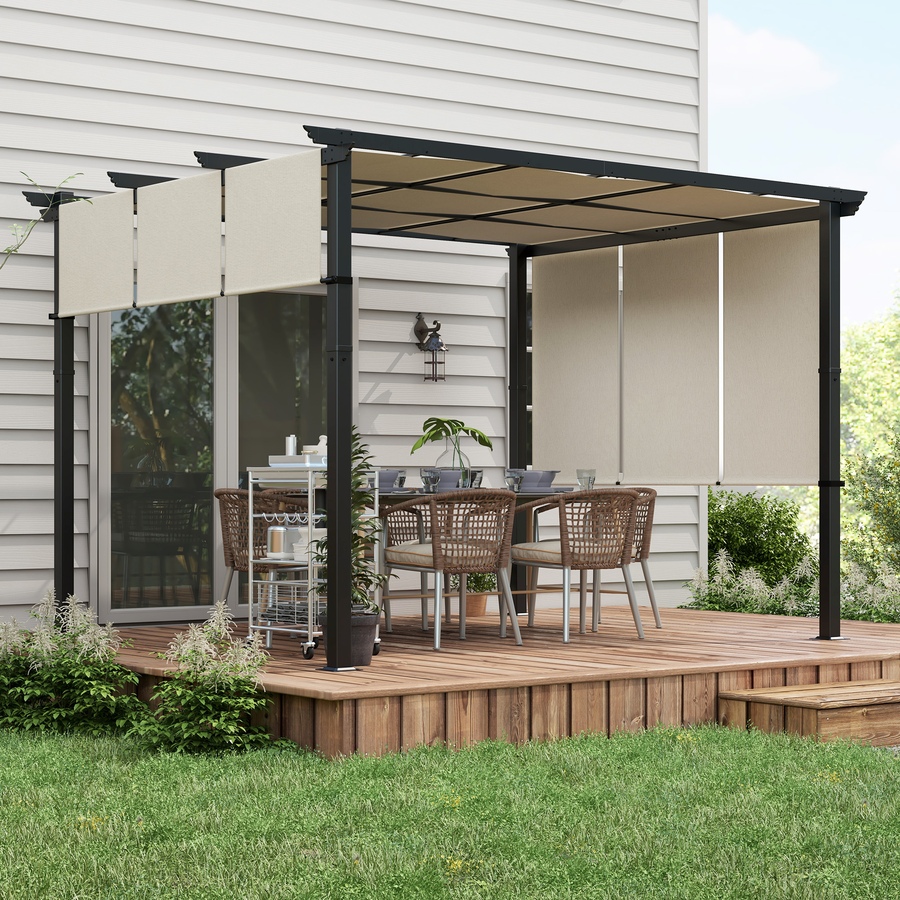 Image 980797_ALTMORE7.jpg, Product 980-797 / Price $319.99, Outsunny 10' x 12' Metal Pergola with Retractable Canopy for Patio, Deck from Outsunny on TSC.ca's Home & Garden department