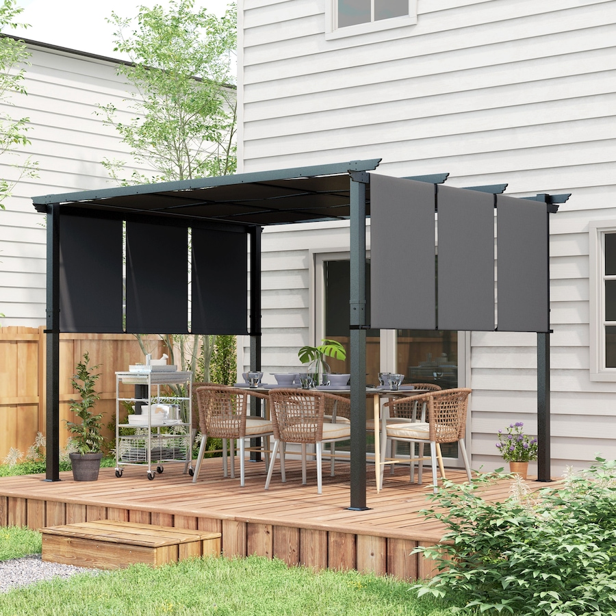 Image 980798_ALTMORE1.jpg, Product 980-798 / Price $299.99, Outsunny 10' x 12' Metal Pergola with Retractable Canopy for Patio, Deck from Outsunny on TSC.ca's Home & Garden department