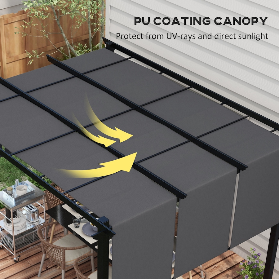 Image 980798_ALTMORE4.jpg, Product 980-798 / Price $299.99, Outsunny 10' x 12' Metal Pergola with Retractable Canopy for Patio, Deck from Outsunny on TSC.ca's Home & Garden department