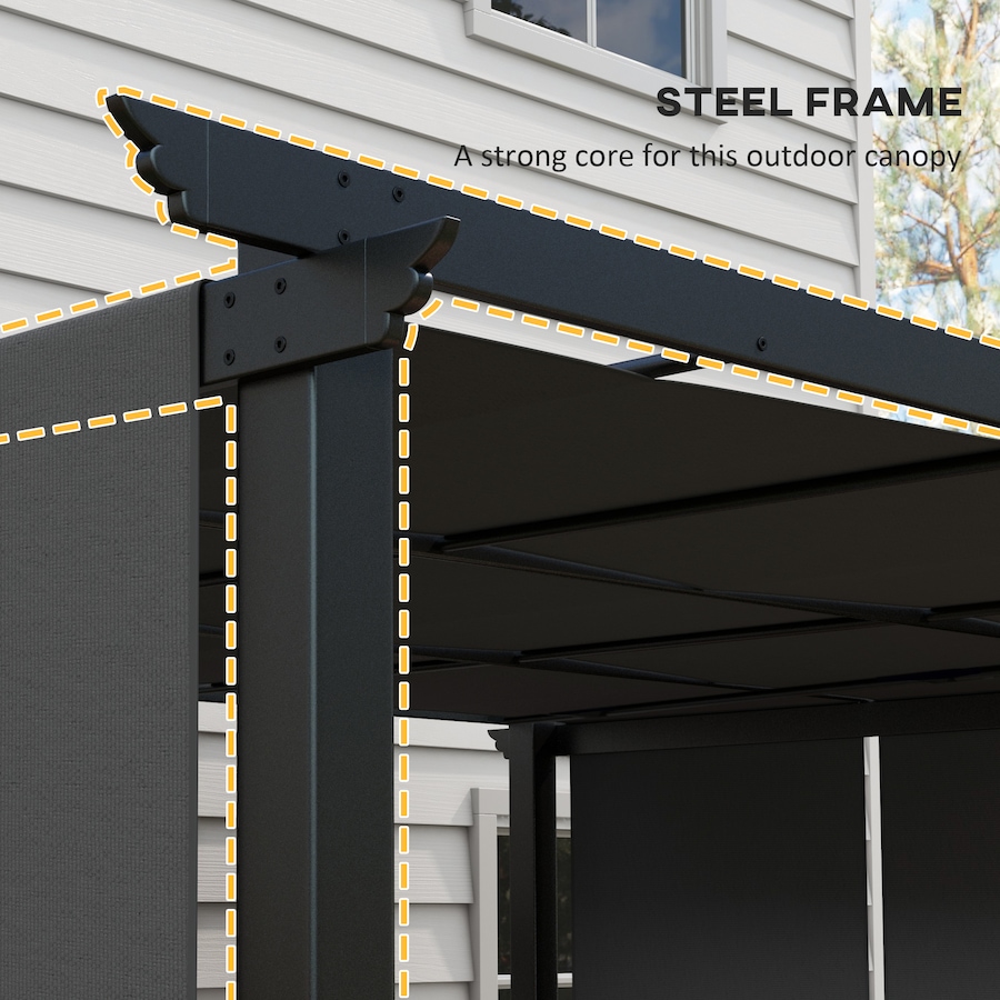 Image 980798_ALTMORE5.jpg, Product 980-798 / Price $299.99, Outsunny 10' x 12' Metal Pergola with Retractable Canopy for Patio, Deck from Outsunny on TSC.ca's Home & Garden department