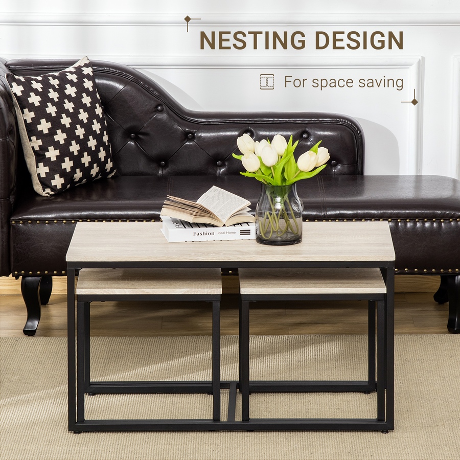 Image 980802_ALTMORE12.jpg, Product 980-802 / Price $119.99 - $129.99, HOMCOM Nesting Coffee Table Set of 3, End Tables for Living Room from HOMCOM on TSC.ca's Home & Garden department