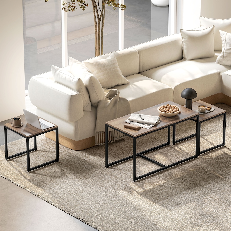 Image 980802_ALTMORE18.jpg, Product 980-802 / Price $119.99 - $129.99, HOMCOM Nesting Coffee Table Set of 3, End Tables for Living Room from HOMCOM on TSC.ca's Home & Garden department