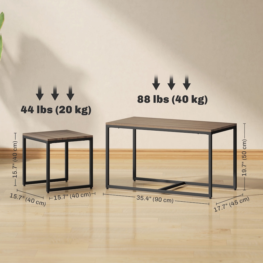 Image 980802_ALTMORE19.jpg, Product 980-802 / Price $119.99 - $129.99, HOMCOM Nesting Coffee Table Set of 3, End Tables for Living Room from HOMCOM on TSC.ca's Home & Garden department