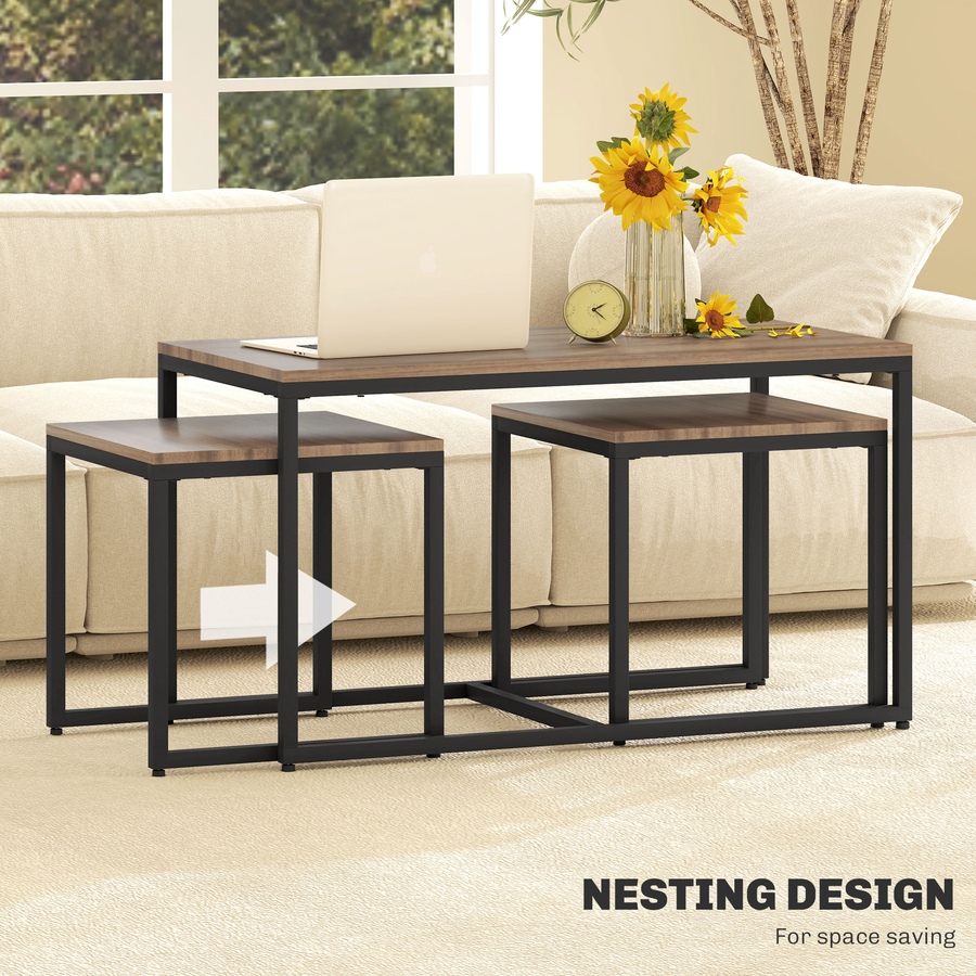 Image 980802_ALTMORE20.jpg, Product 980-802 / Price $119.99 - $129.99, HOMCOM Nesting Coffee Table Set of 3, End Tables for Living Room from HOMCOM on TSC.ca's Home & Garden department