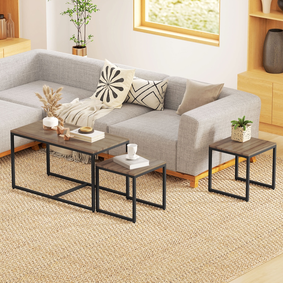 Image 980802_ALTMORE22.jpg, Product 980-802 / Price $119.99 - $129.99, HOMCOM Nesting Coffee Table Set of 3, End Tables for Living Room from HOMCOM on TSC.ca's Home & Garden department