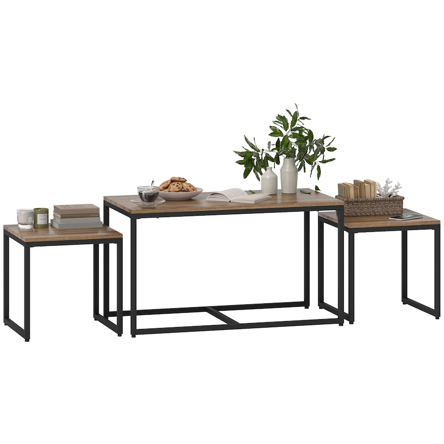 Image 980802_ST01.jpg, Product 980-802 / Price $119.99 - $129.99, HOMCOM Nesting Coffee Table Set of 3, End Tables for Living Room from HOMCOM on TSC.ca's Home & Garden department