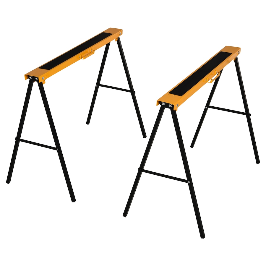 Image 980805.jpg, Product 980-805 / Price $71.99, HOMCOM 2PCS Saw Horse Twin Pack Folding Workbench Metal Trestle Stands Oran from HOMCOM on TSC.ca's Home & Garden department