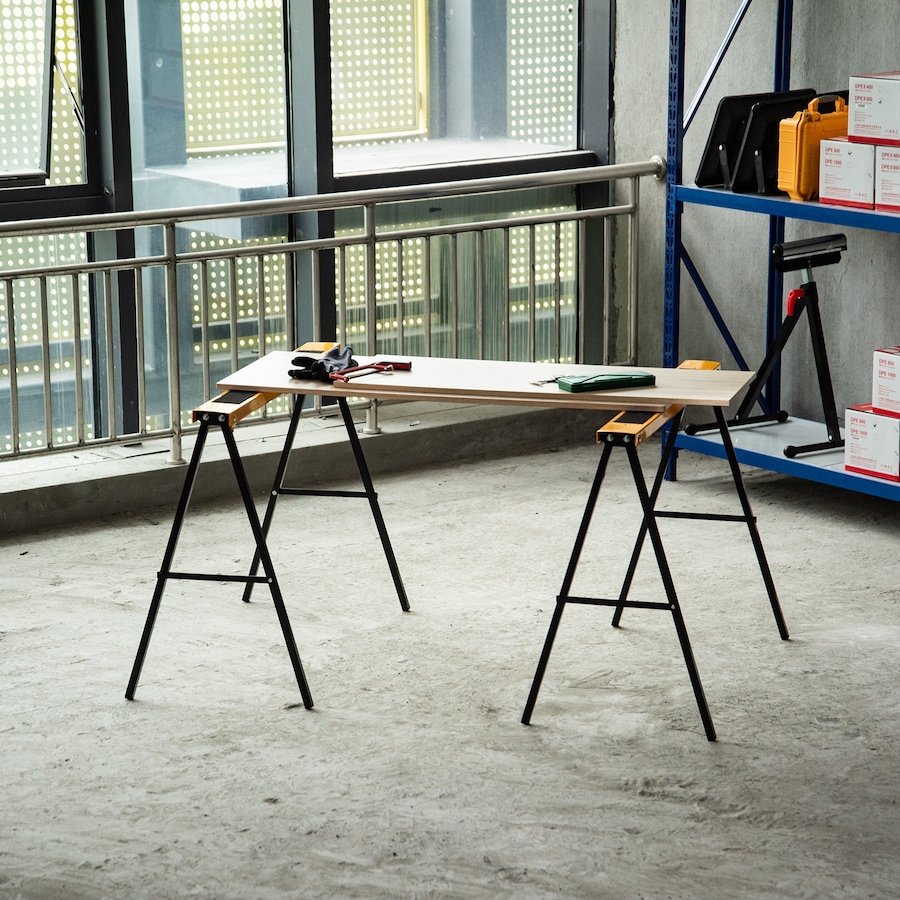 Image 980805_ALTMORE1.jpg, Product 980-805 / Price $71.99, HOMCOM 2PCS Saw Horse Twin Pack Folding Workbench Metal Trestle Stands Oran from HOMCOM on TSC.ca's Home & Garden department