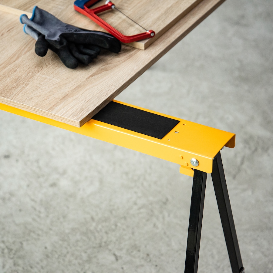 Image 980805_ALTMORE6.jpg, Product 980-805 / Price $71.99, HOMCOM 2PCS Saw Horse Twin Pack Folding Workbench Metal Trestle Stands Oran from HOMCOM on TSC.ca's Home & Garden department