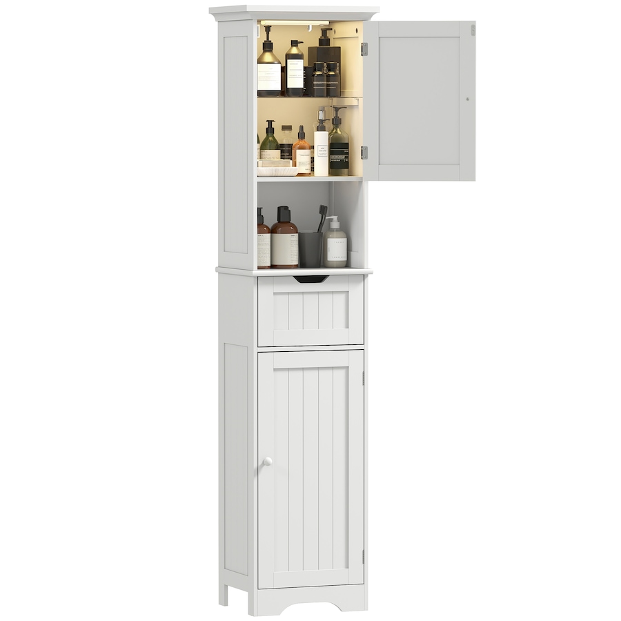 Image 980811.jpg, Product 980-811 / Price $120.99, HOMCOM 67" Tall Bathroom Storage Cabinet with LED Light, Adjustable Shelf from HOMCOM on TSC.ca's Home & Garden department