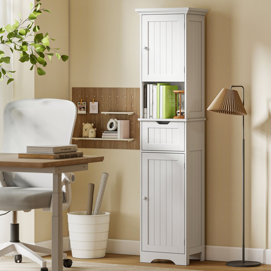 Image 980811_ALTMORE7.jpg, Product 980-811 / Price $120.99, HOMCOM 67" Tall Bathroom Storage Cabinet with LED Light, Adjustable Shelf from HOMCOM on TSC.ca's Home & Garden department