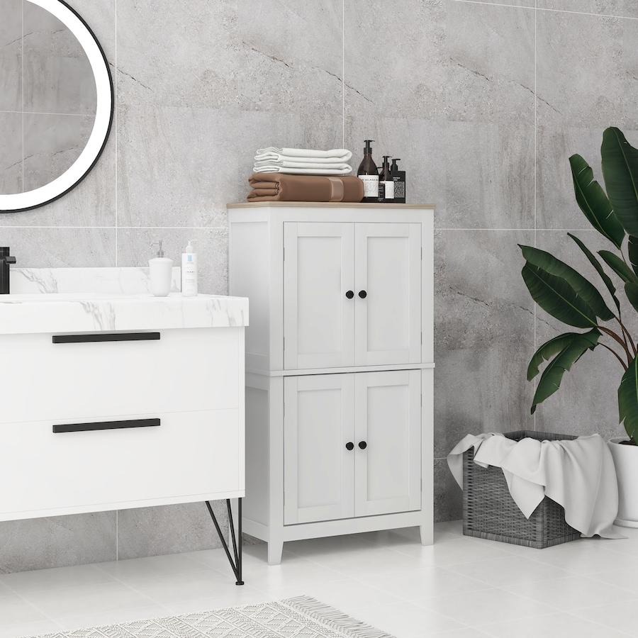 Image 980820_ALTMORE1.jpg, Product 980-820 / Price $129.99, HOMCOM Bathroom Cabinet with Adjustable Shelves and Doors, White from HOMCOM on TSC.ca's Home & Garden department
