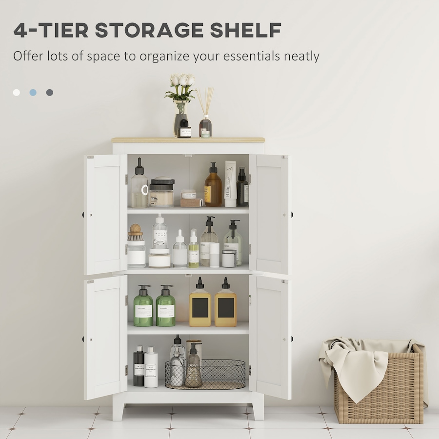 Image 980820_ALTMORE3.jpg, Product 980-820 / Price $129.99, HOMCOM Bathroom Cabinet with Adjustable Shelves and Doors, White from HOMCOM on TSC.ca's Home & Garden department