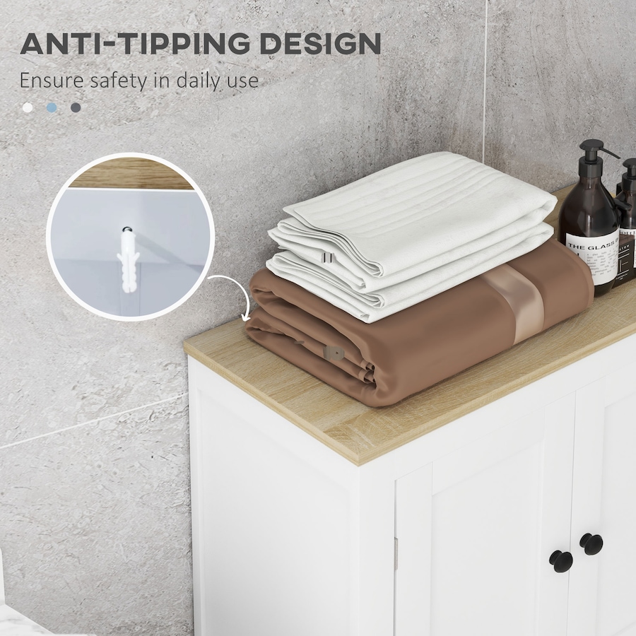 Image 980820_ALTMORE5.jpg, Product 980-820 / Price $129.99, HOMCOM Bathroom Cabinet with Adjustable Shelves and Doors, White from HOMCOM on TSC.ca's Home & Garden department