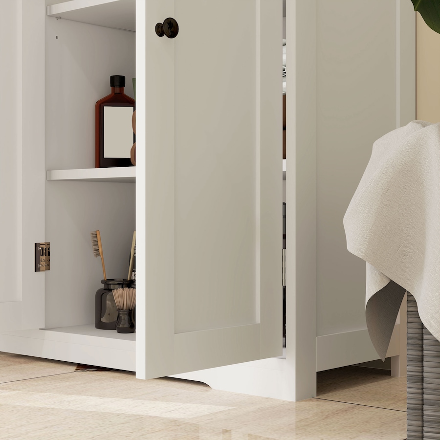 Image 980822_ALTMORE8.jpg, Product 980-822 / Price $149.99, HOMCOM Bathroom Floor Cabinet with Adjustable Shelf and Drawers, White from HOMCOM on TSC.ca's Home & Garden department